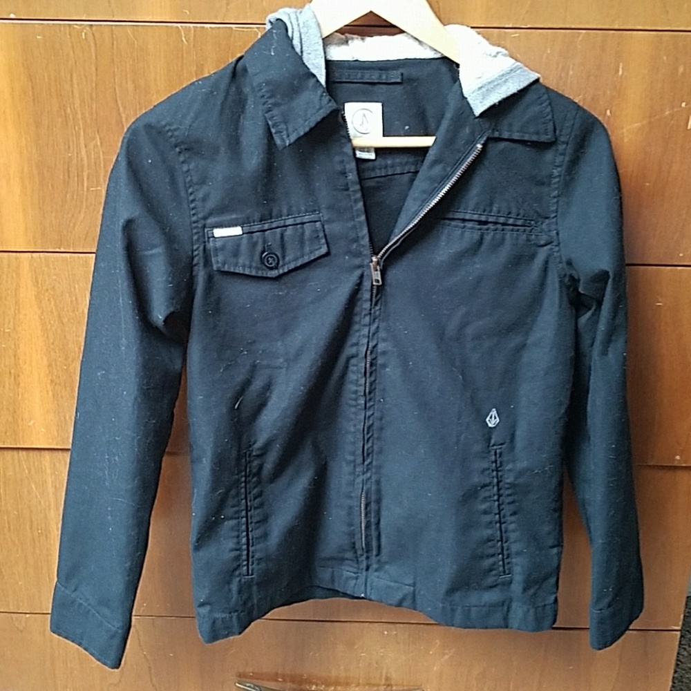 Volcom boys medium jacket hood